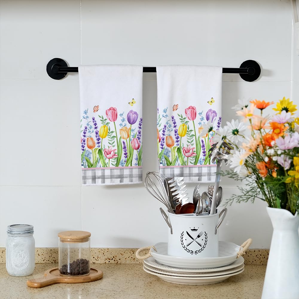 Tulip Spring Kitchen Towels Dish Towels Set of 2