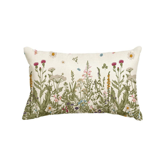 AVOIN Wildflowers Spring Throw Pillow Cover, 12 x 20IN