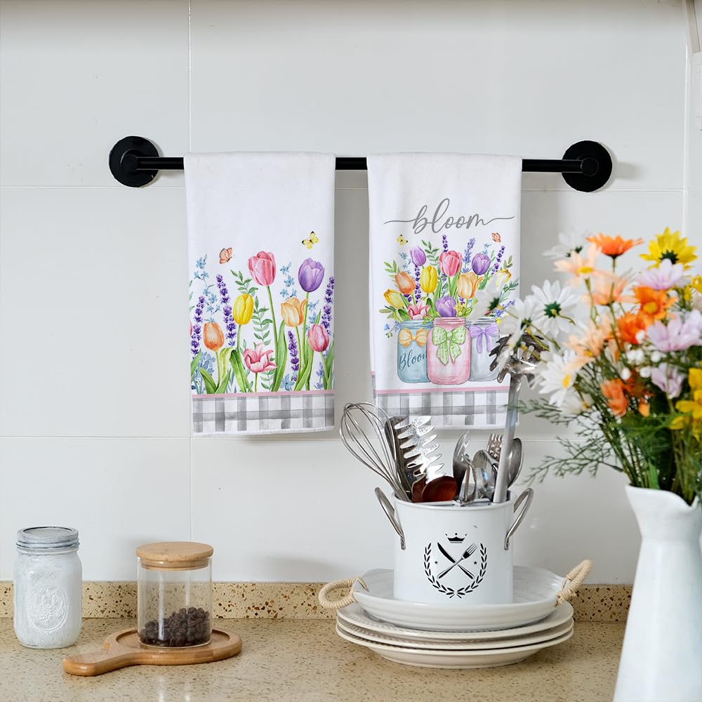 Tulip Spring Kitchen Towels Dish Towels Set of 2