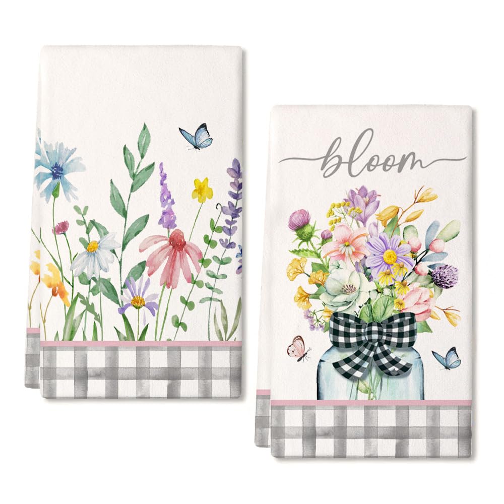 Tulip Spring Kitchen Towels Dish Towels Set of 2