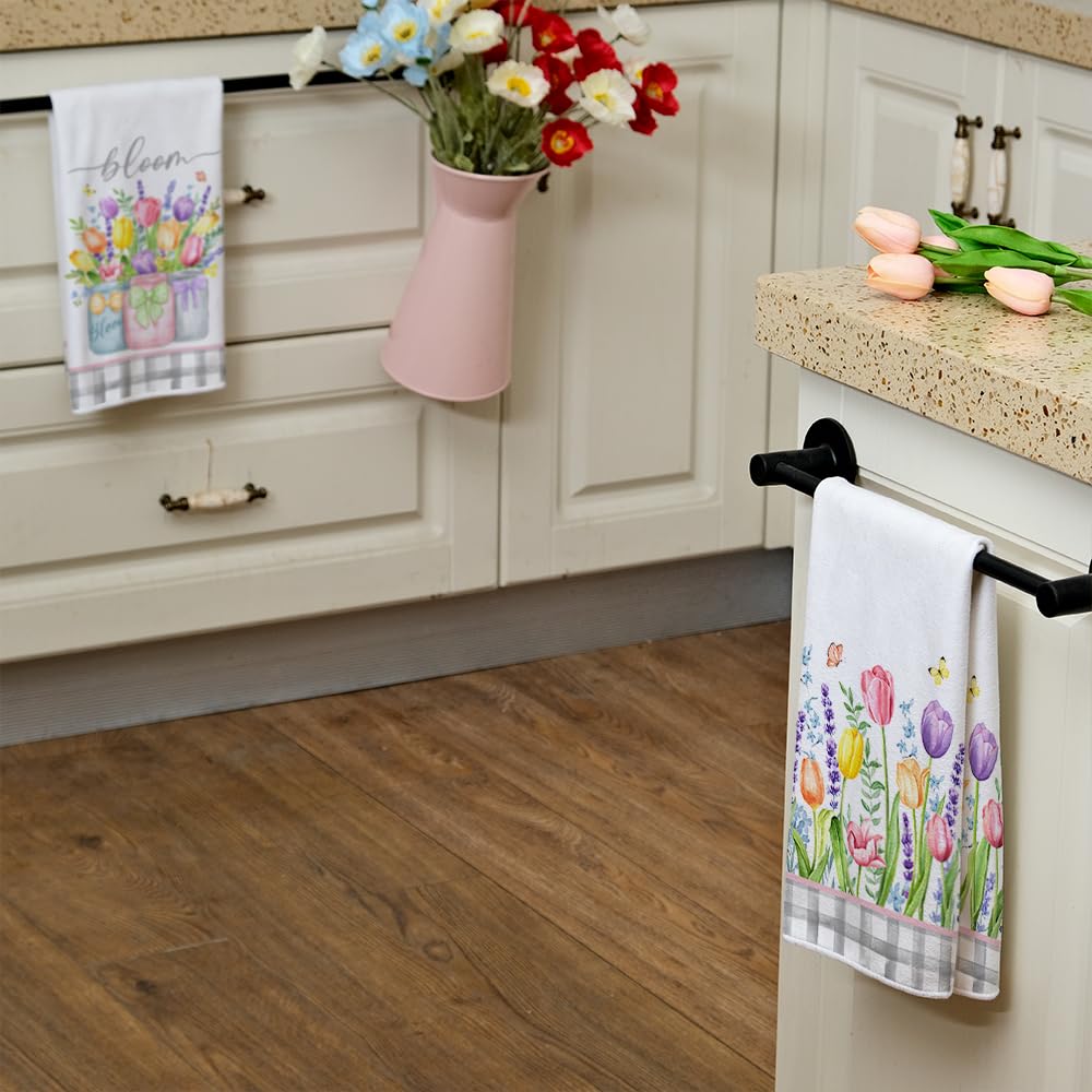 Tulip Spring Kitchen Towels Dish Towels Set of 2