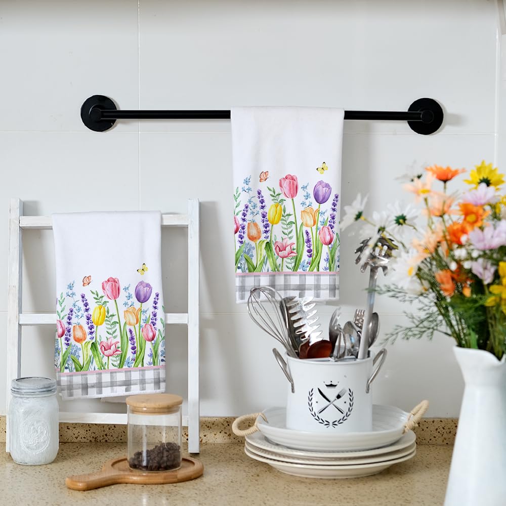 Tulip Spring Kitchen Towels Dish Towels Set of 2