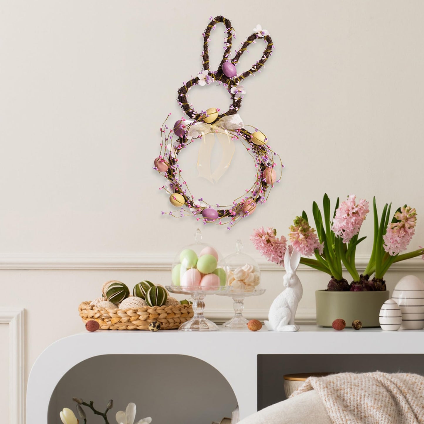 Easter Bunny Spring Wreath