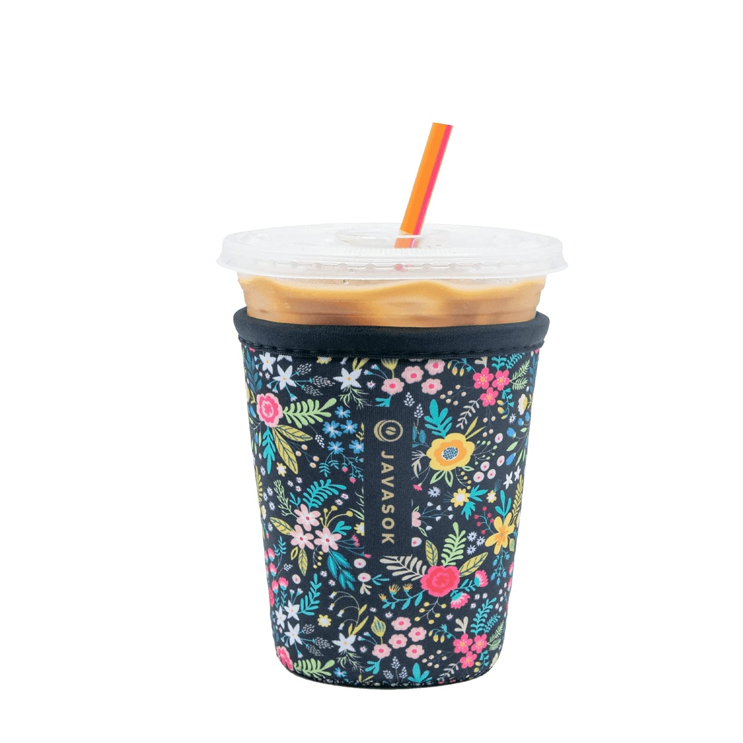 Sok Iced Coffee & Cold Soda Insulated Neoprene Cup Sleeve (Spring Bouquet, Small: 16-42oz)