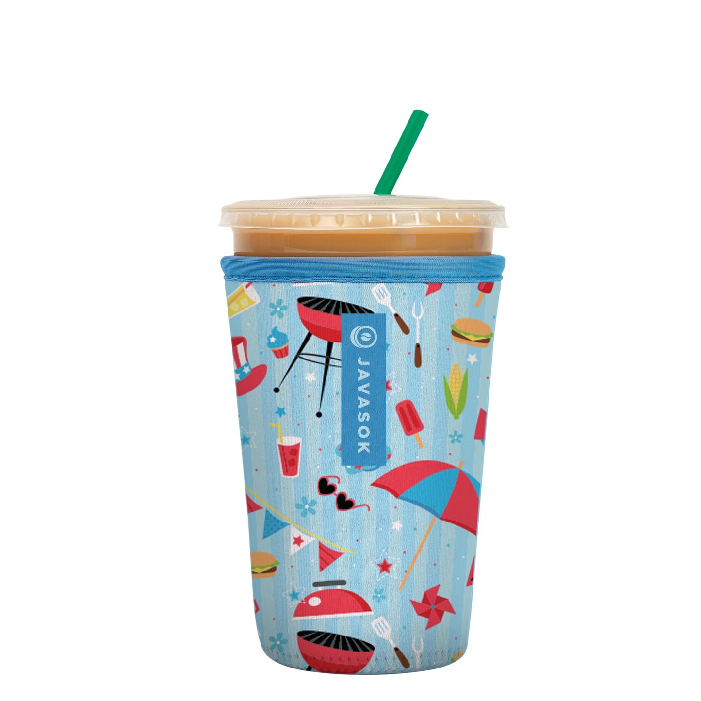 Sok Iced Coffee & Cold Soda Insulated Neoprene Cup Sleeve (Spring Bouquet, Small: 16-42oz)