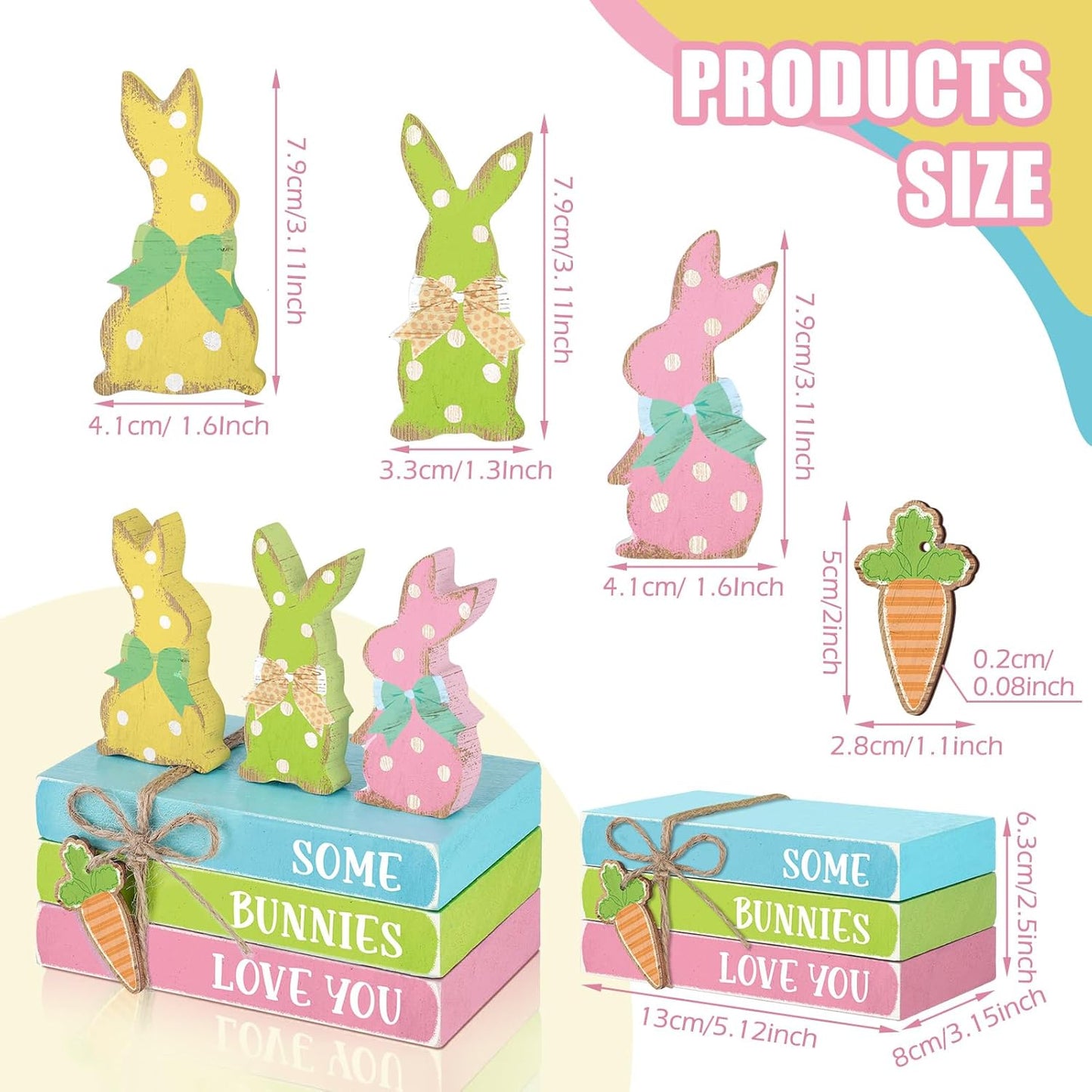 4 Pcs Easter Table Decor