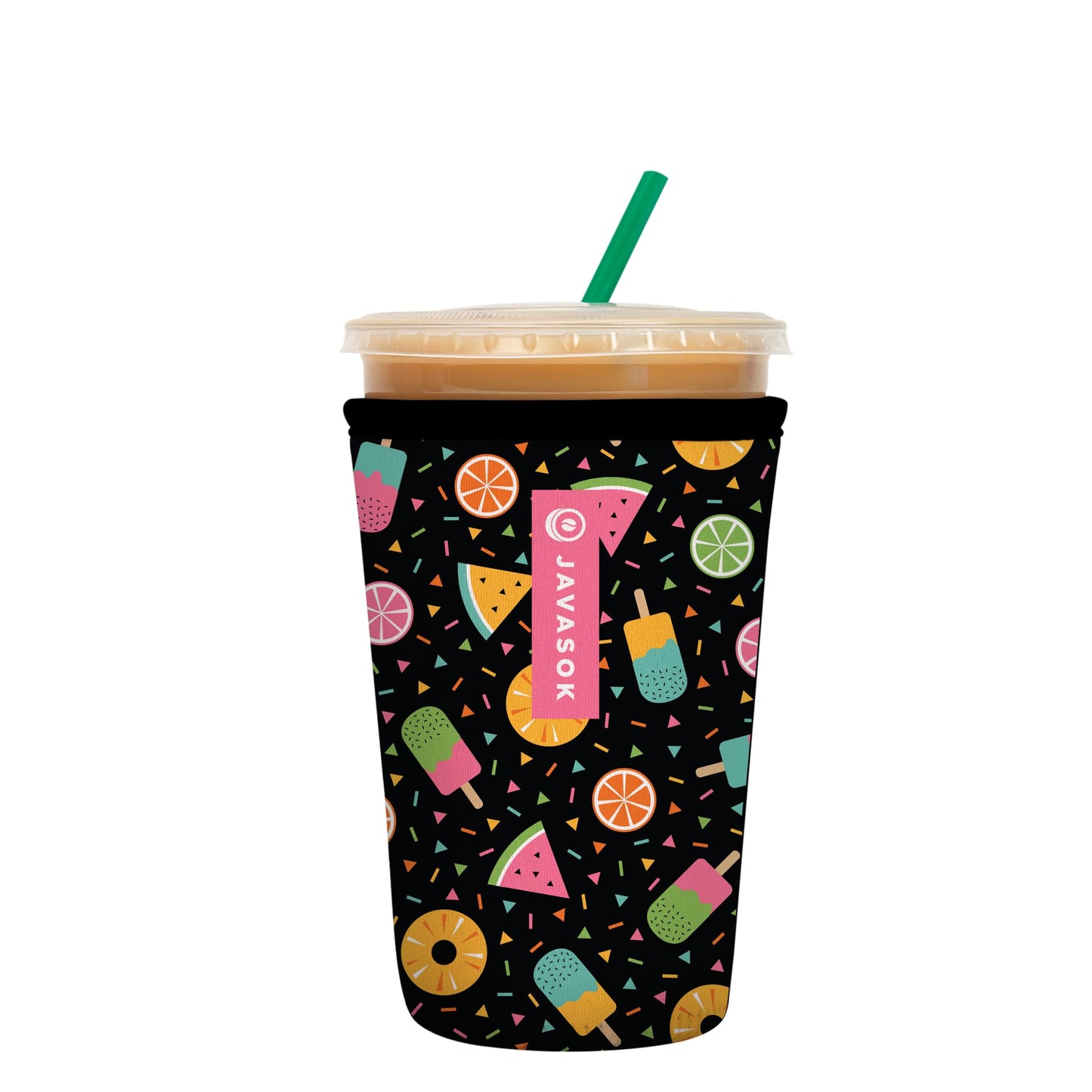 Sok Iced Coffee & Cold Soda Insulated Neoprene Cup Sleeve (Spring Bouquet, Small: 16-42oz)