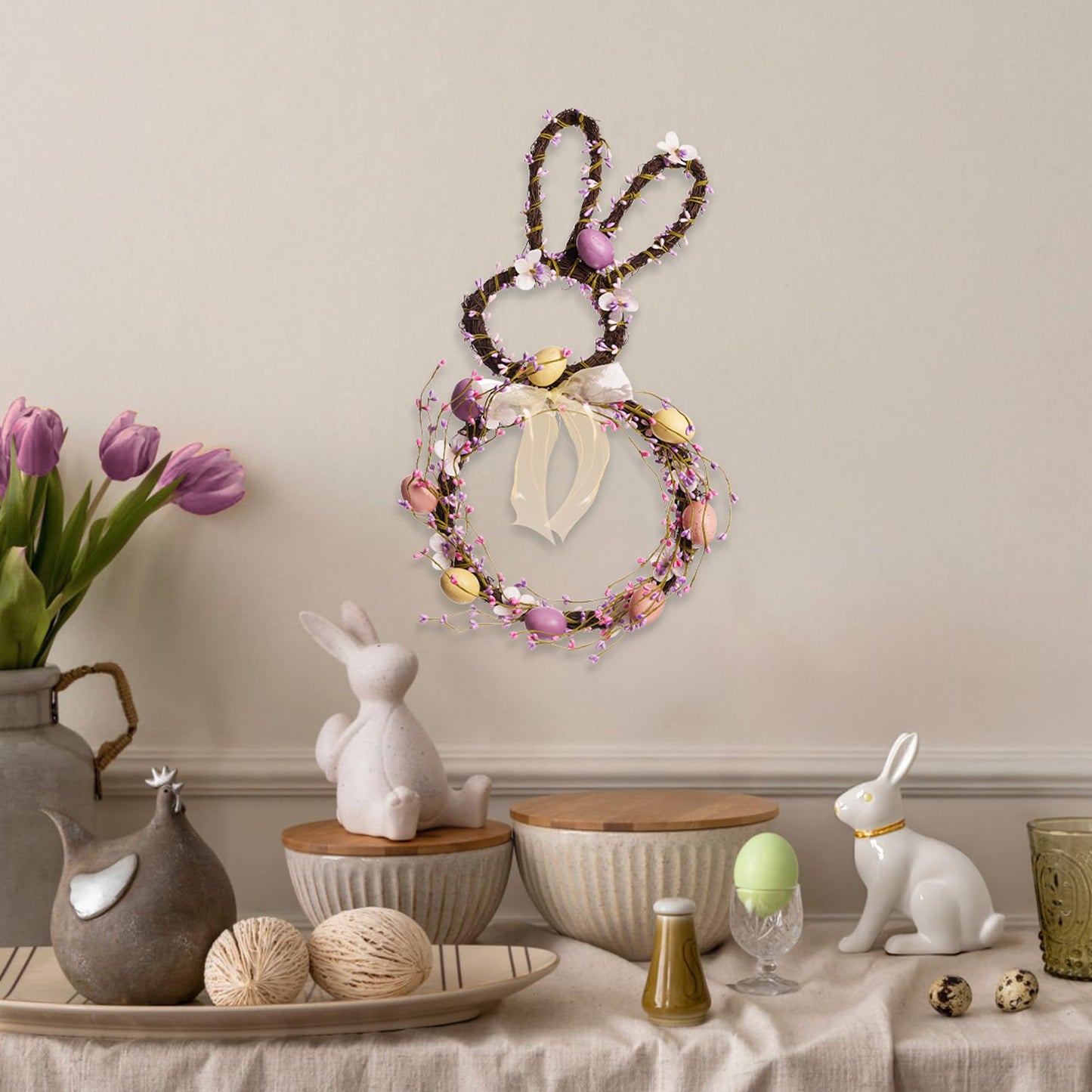 Easter Bunny Spring Wreath