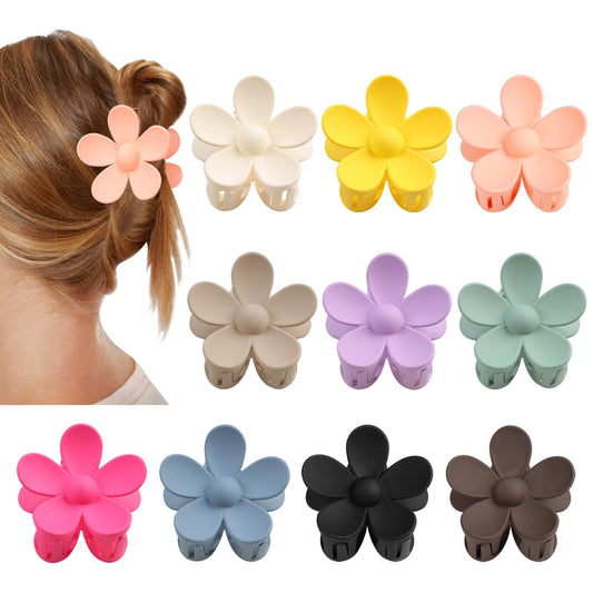 Spring Color Flower Claw Clips