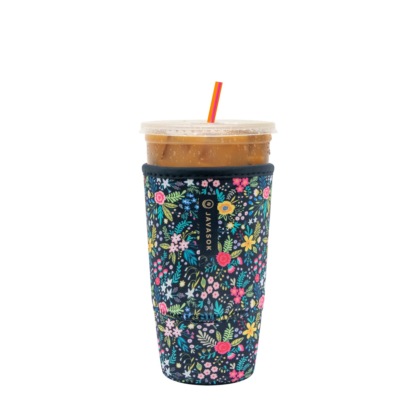 Sok Iced Coffee & Cold Soda Insulated Neoprene Cup Sleeve (Spring Bouquet, Small: 16-42oz)