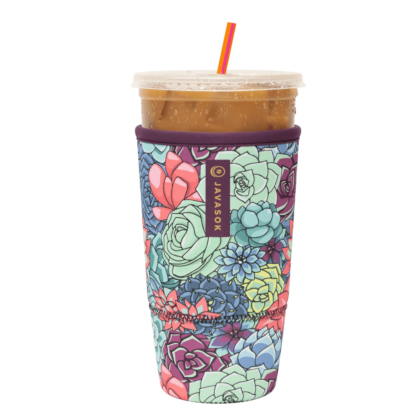 Sok Iced Coffee & Cold Soda Insulated Neoprene Cup Sleeve (Spring Bouquet, Small: 16-42oz)