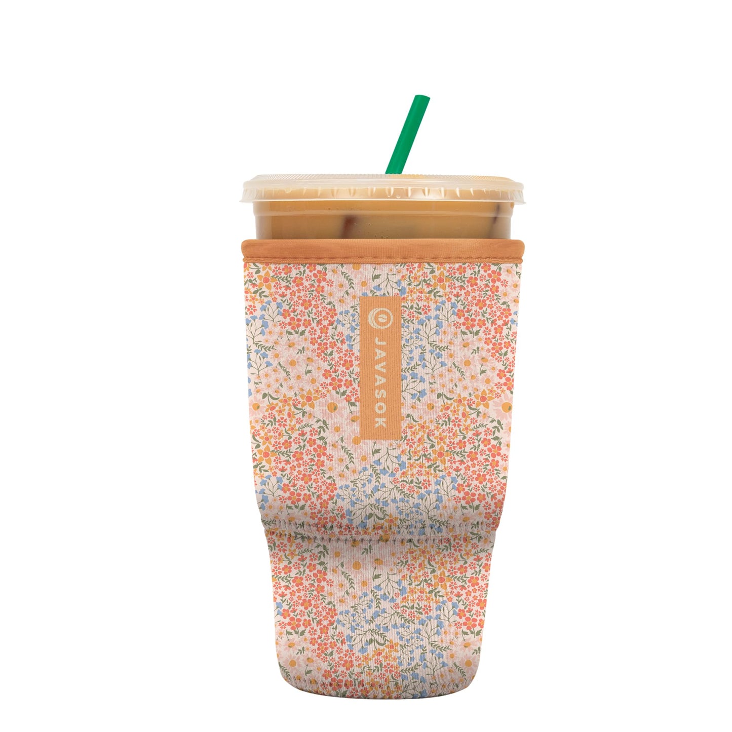 Sok Iced Coffee & Cold Soda Insulated Neoprene Cup Sleeve (Spring Bouquet, Small: 16-42oz)