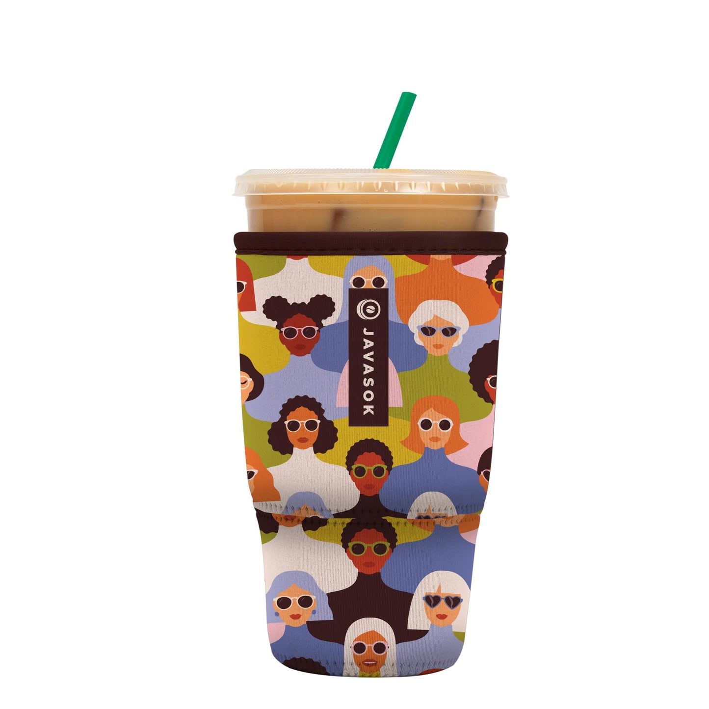 Sok Iced Coffee & Cold Soda Insulated Neoprene Cup Sleeve (Spring Bouquet, Small: 16-42oz)