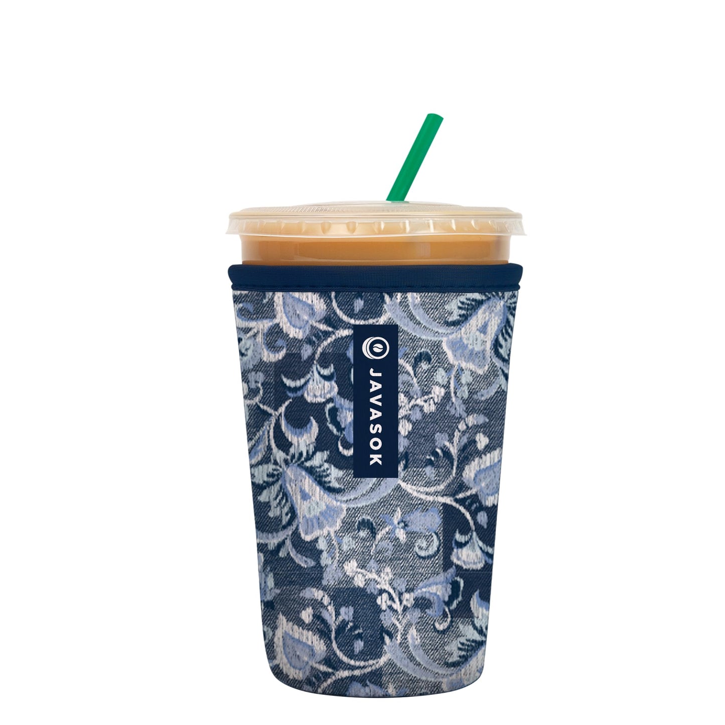 Sok Iced Coffee & Cold Soda Insulated Neoprene Cup Sleeve (Spring Bouquet, Small: 16-42oz)