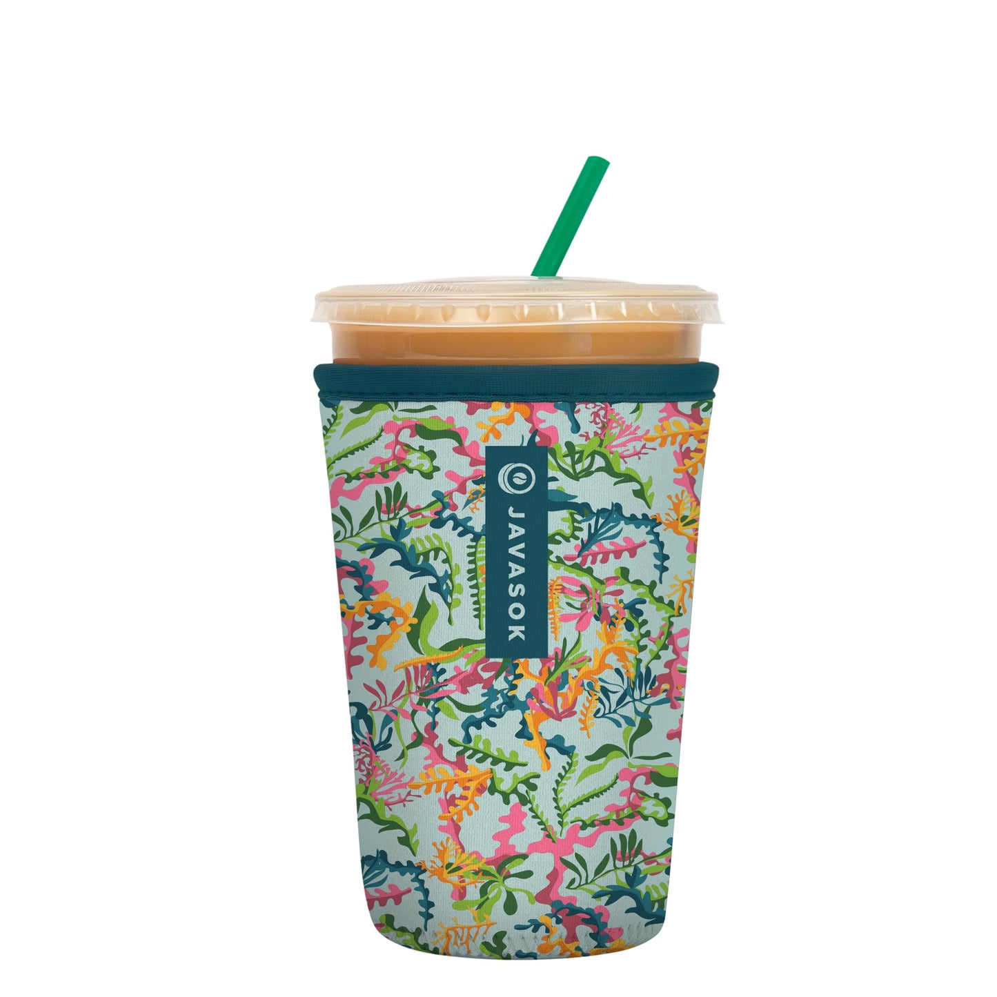 Sok Iced Coffee & Cold Soda Insulated Neoprene Cup Sleeve (Spring Bouquet, Small: 16-42oz)