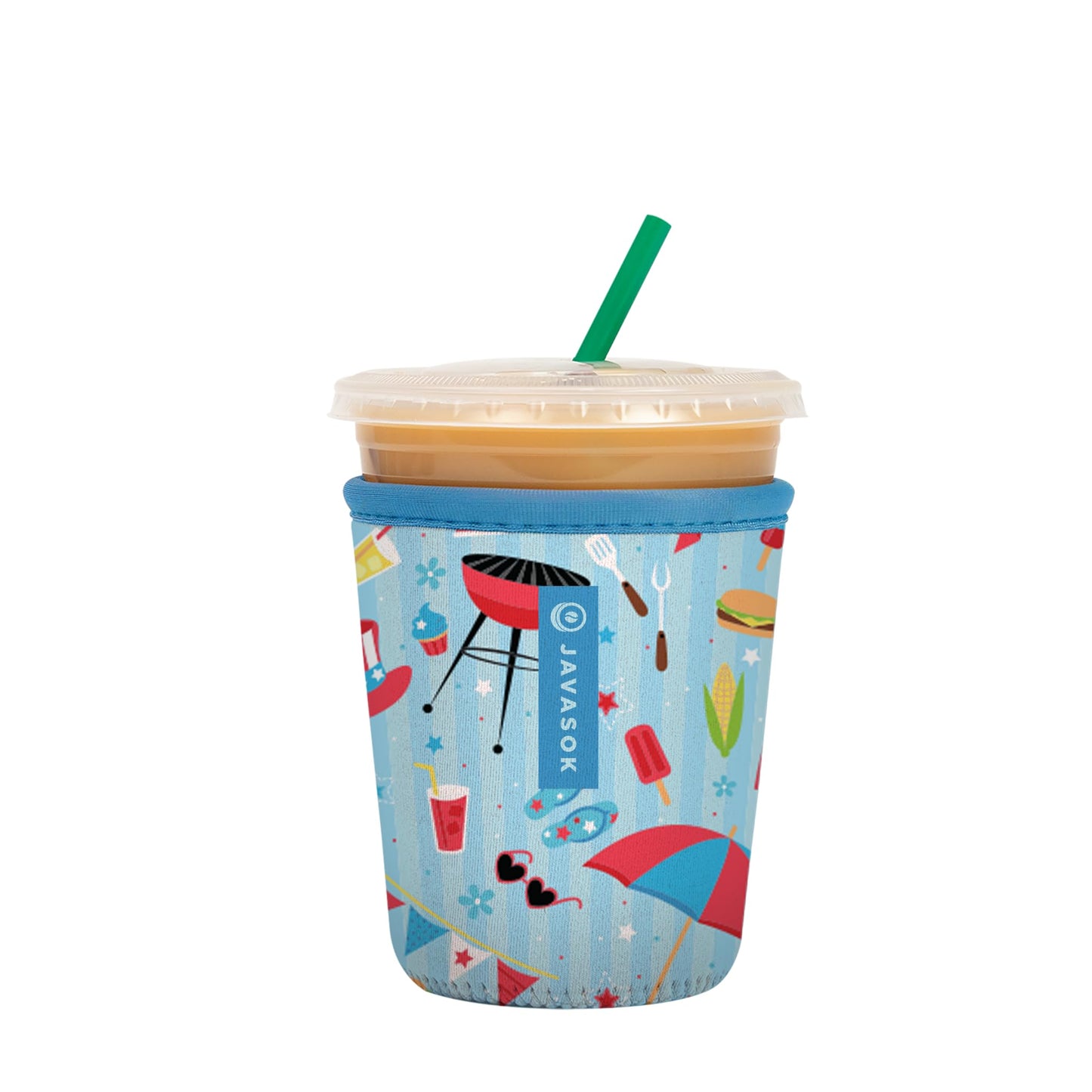 Sok Iced Coffee & Cold Soda Insulated Neoprene Cup Sleeve (Spring Bouquet, Small: 16-42oz)