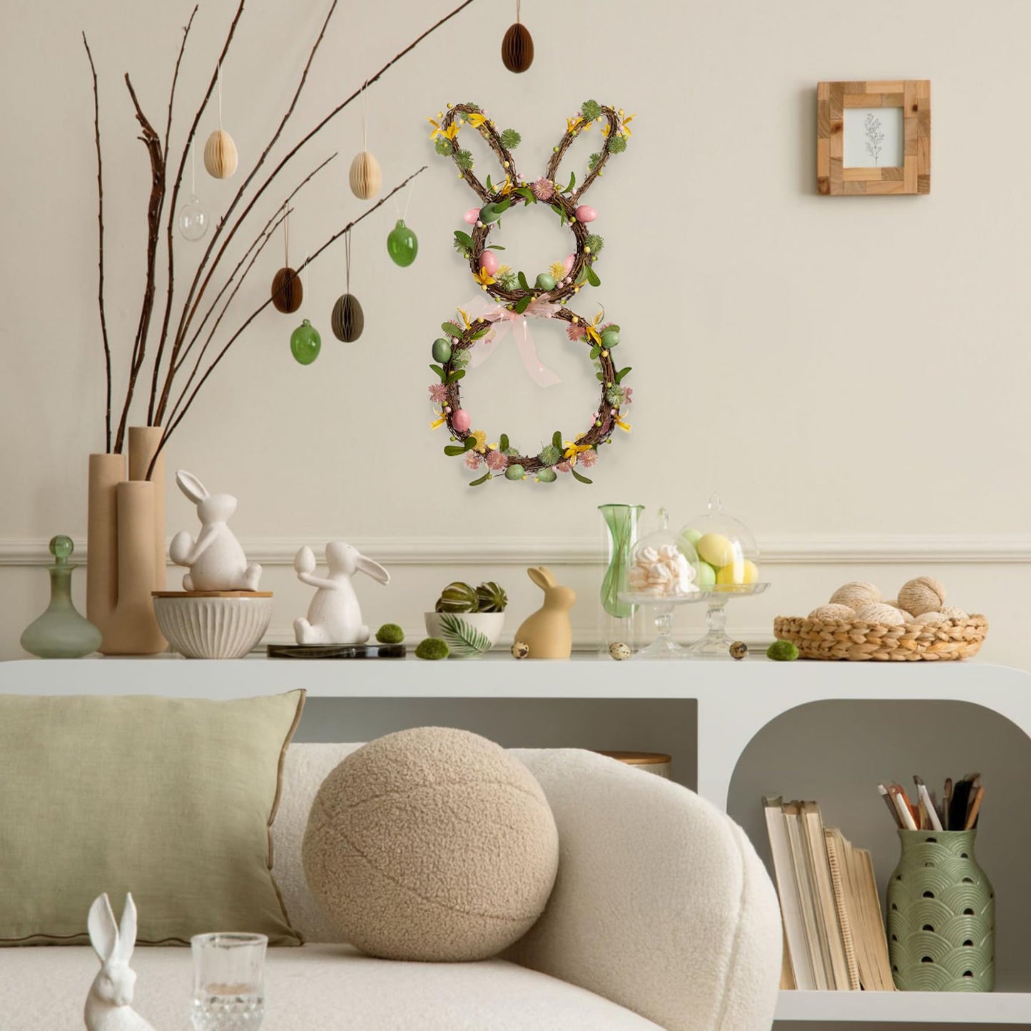 Easter Bunny Spring Wreath