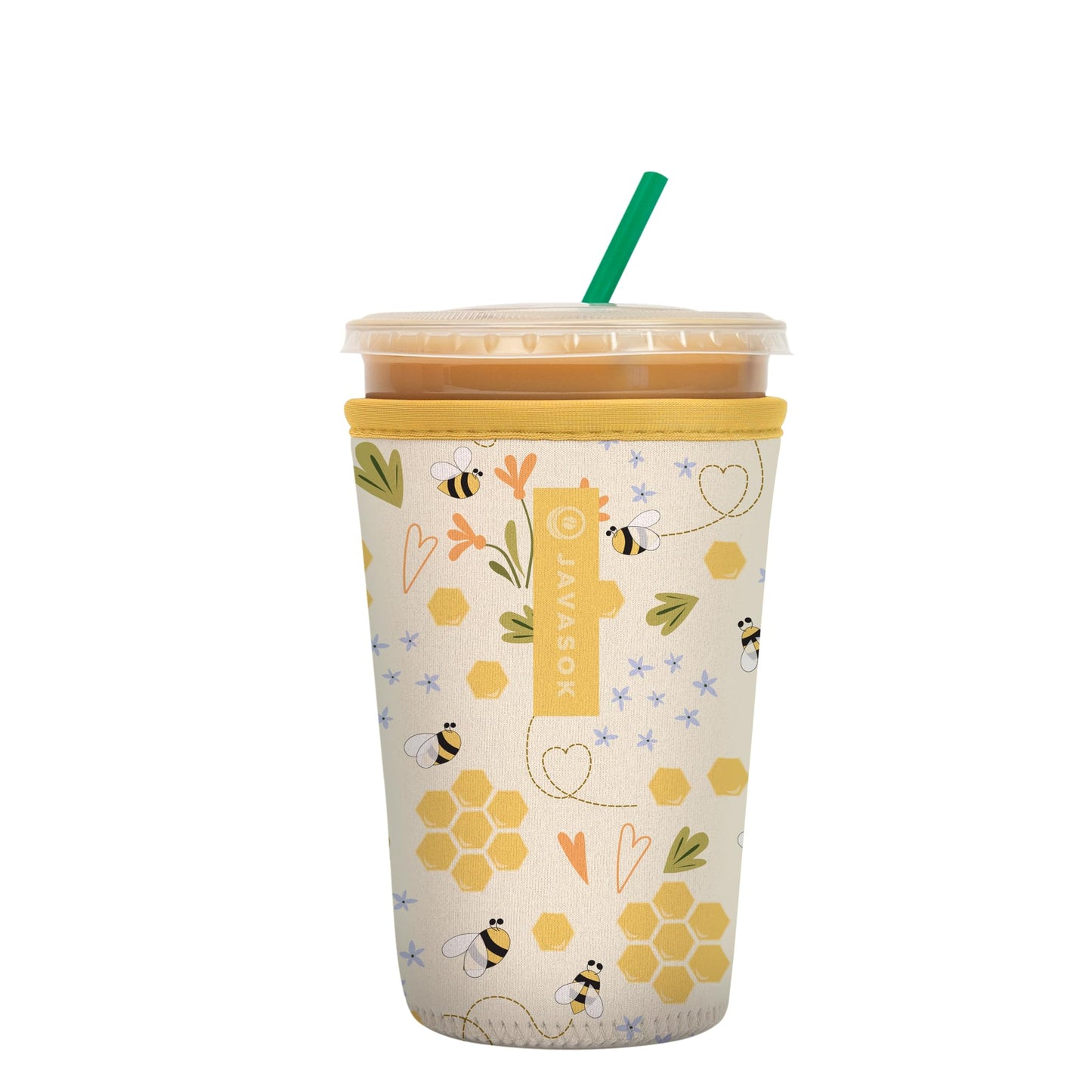 Sok Iced Coffee & Cold Soda Insulated Neoprene Cup Sleeve (Spring Bouquet, Small: 16-42oz)