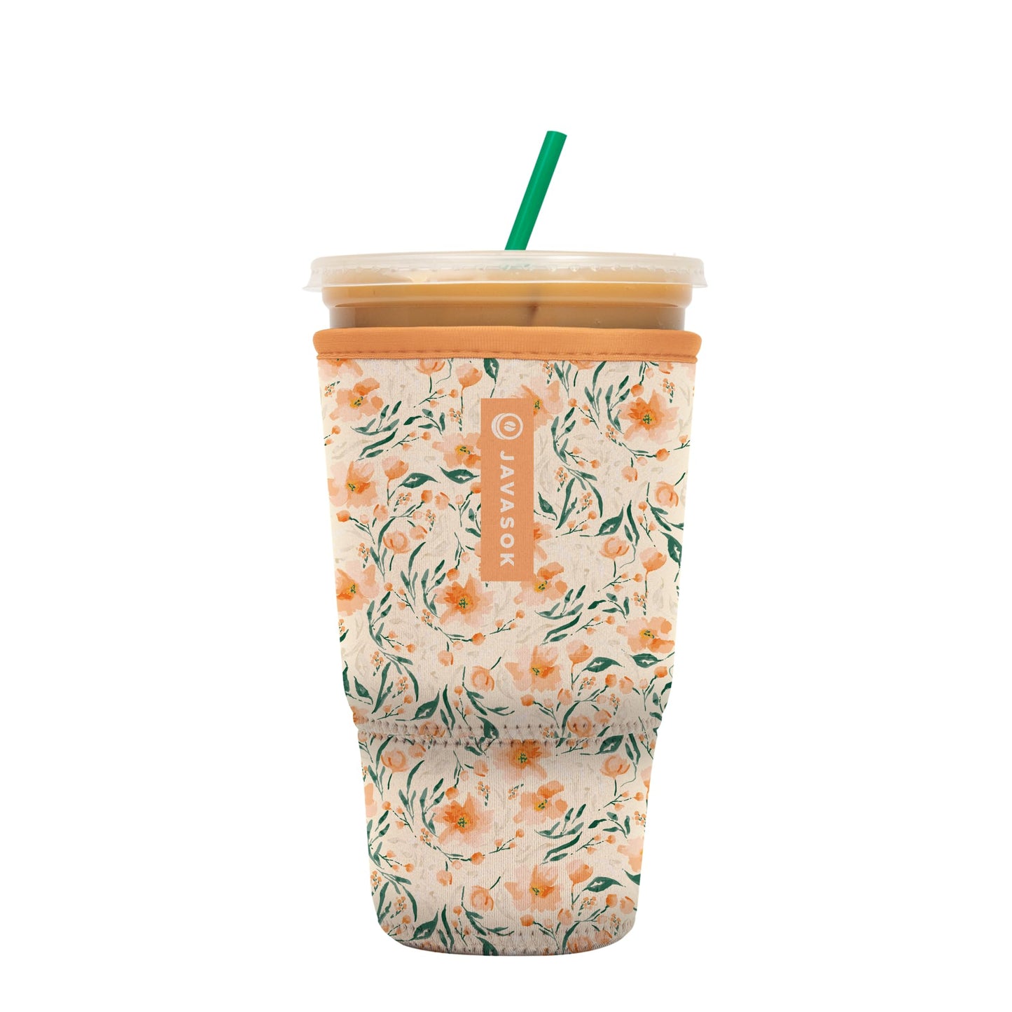 Sok Iced Coffee & Cold Soda Insulated Neoprene Cup Sleeve (Spring Bouquet, Small: 16-42oz)