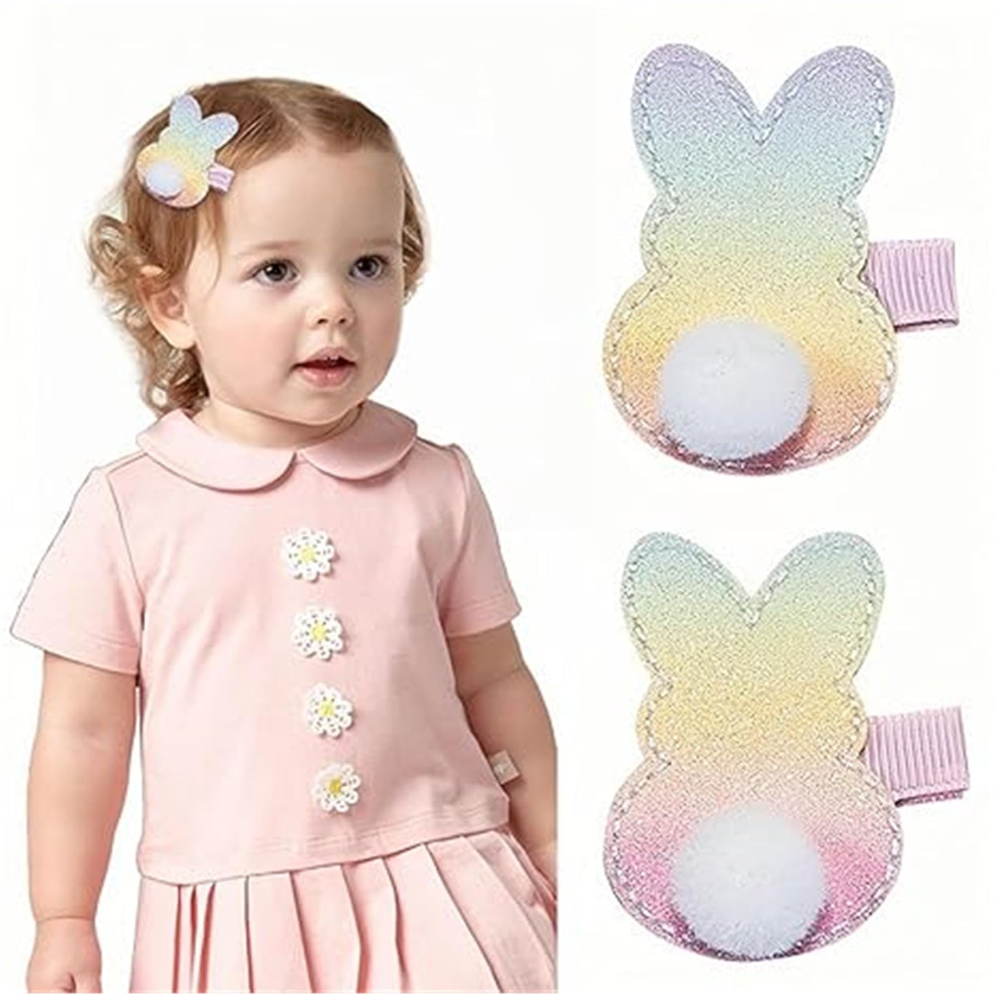 Easter Bunny Ears Easter hairpin Baby Girls