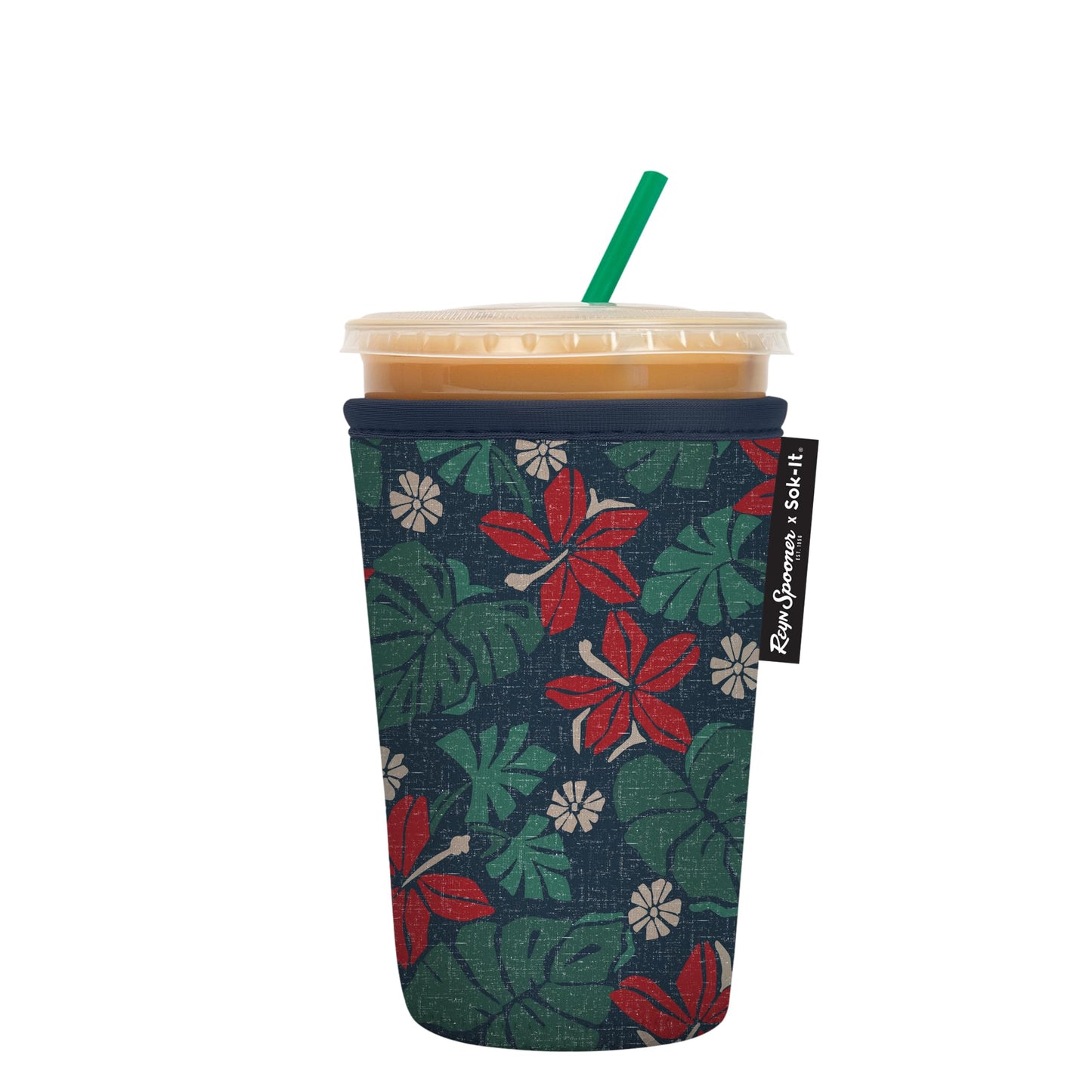 Sok Iced Coffee & Cold Soda Insulated Neoprene Cup Sleeve (Spring Bouquet, Small: 16-42oz)