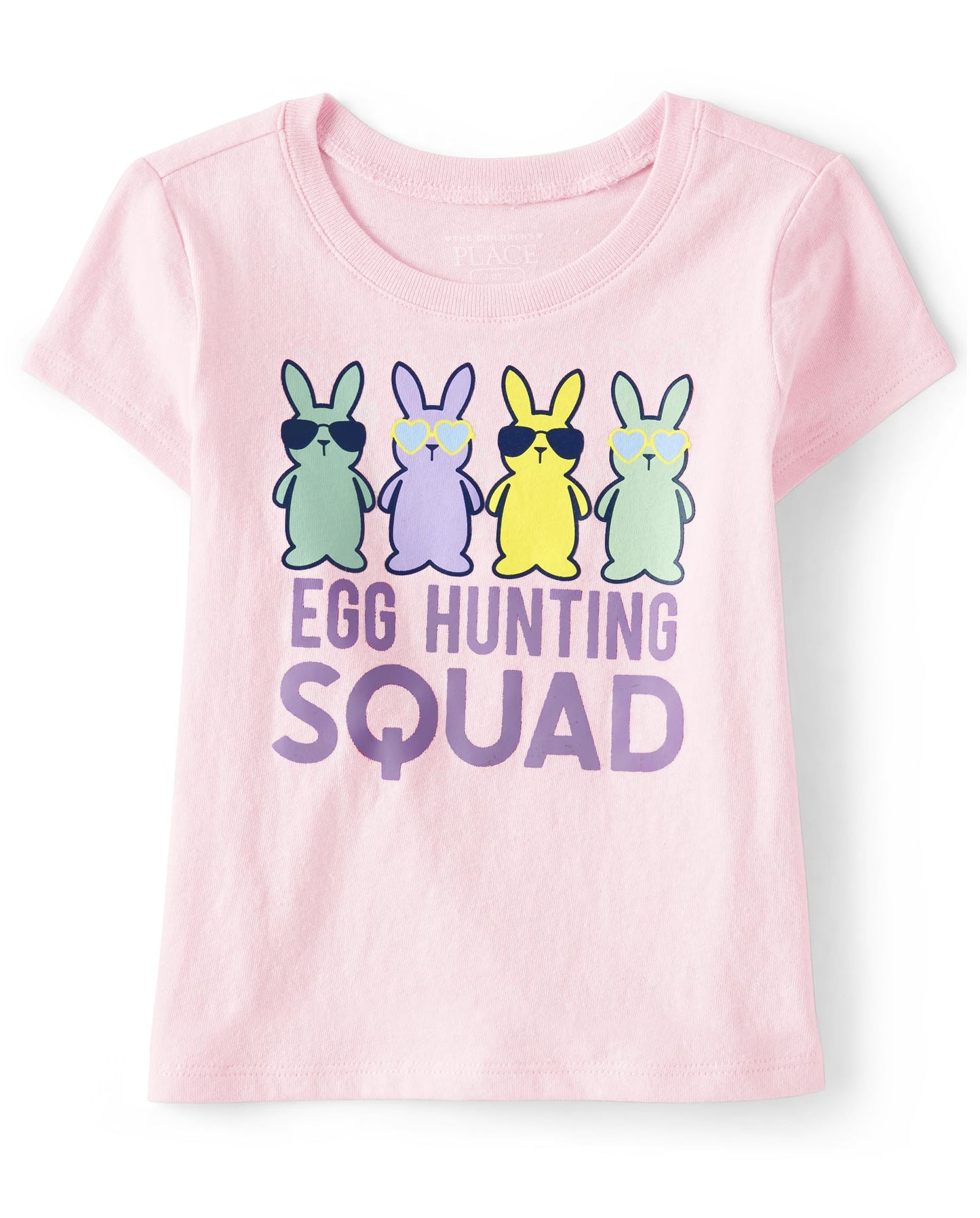 The Children's Place Baby Girls' Egg Hunting Squad Graphic Short Sleeve Tee