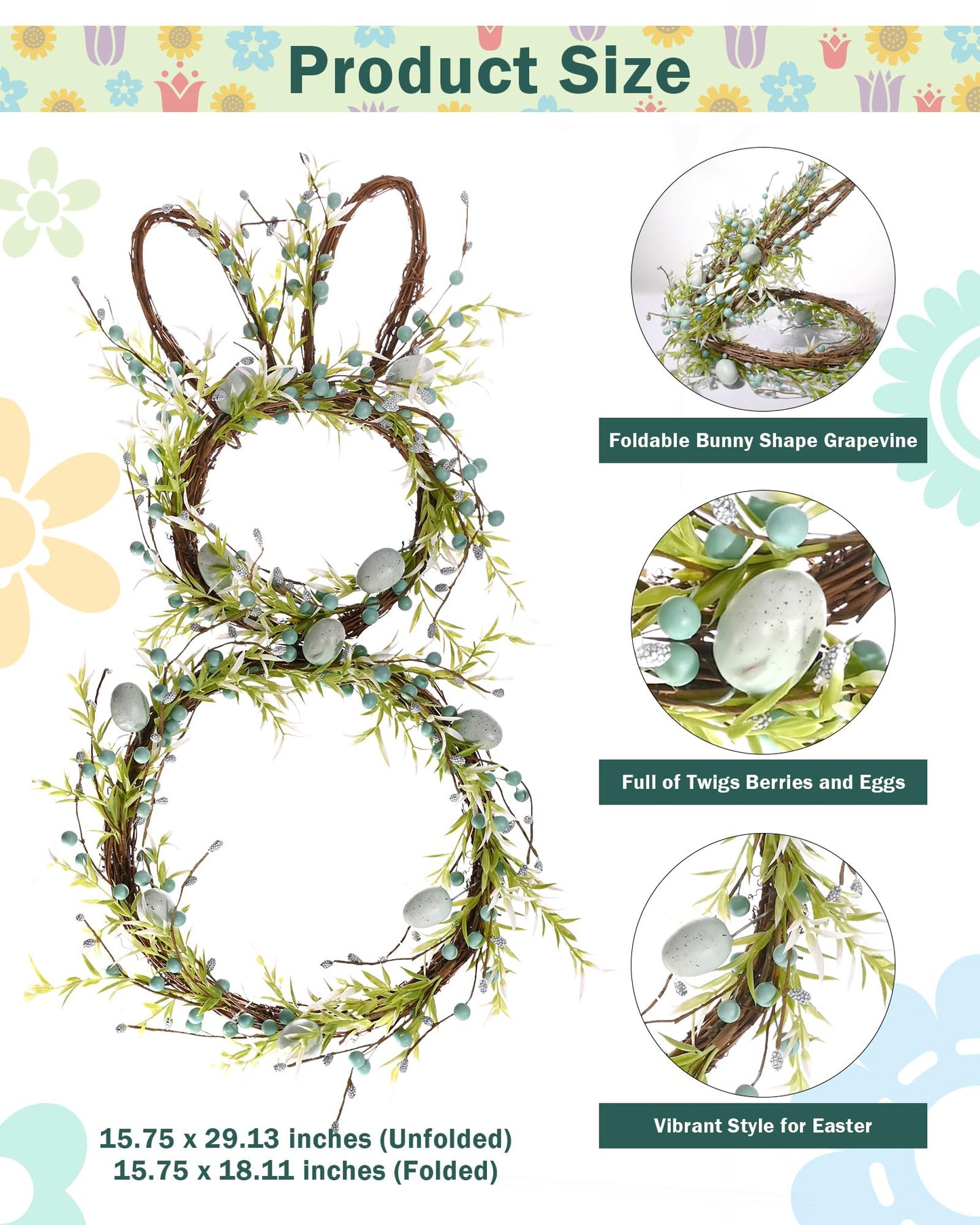 Easter Bunny Spring Wreath