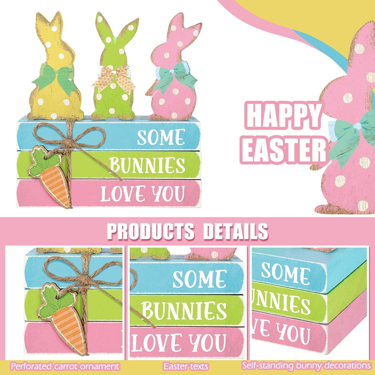 4 Pcs Easter Table Decor