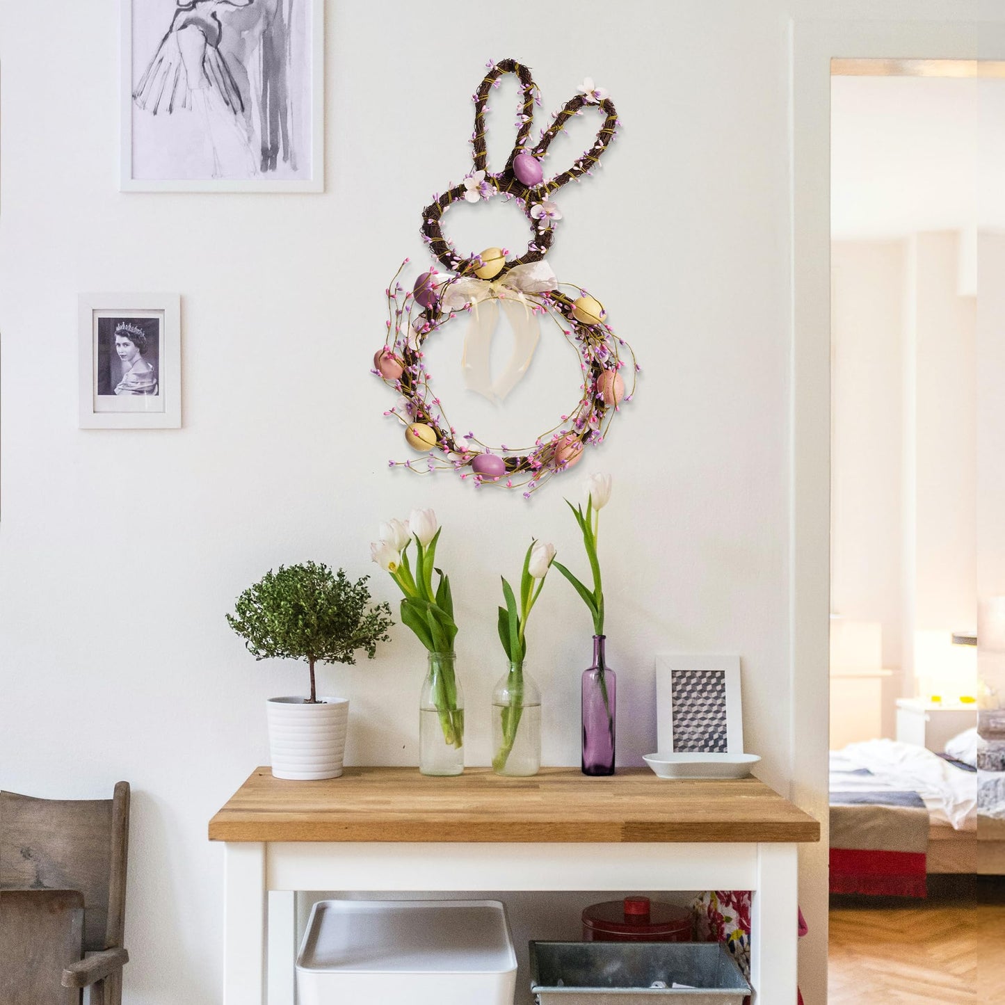 Easter Bunny Spring Wreath