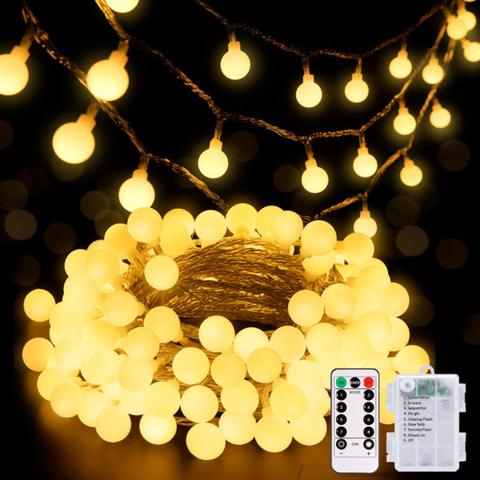 33ft MultiColor Remote 8Mode Waterproof String Lights